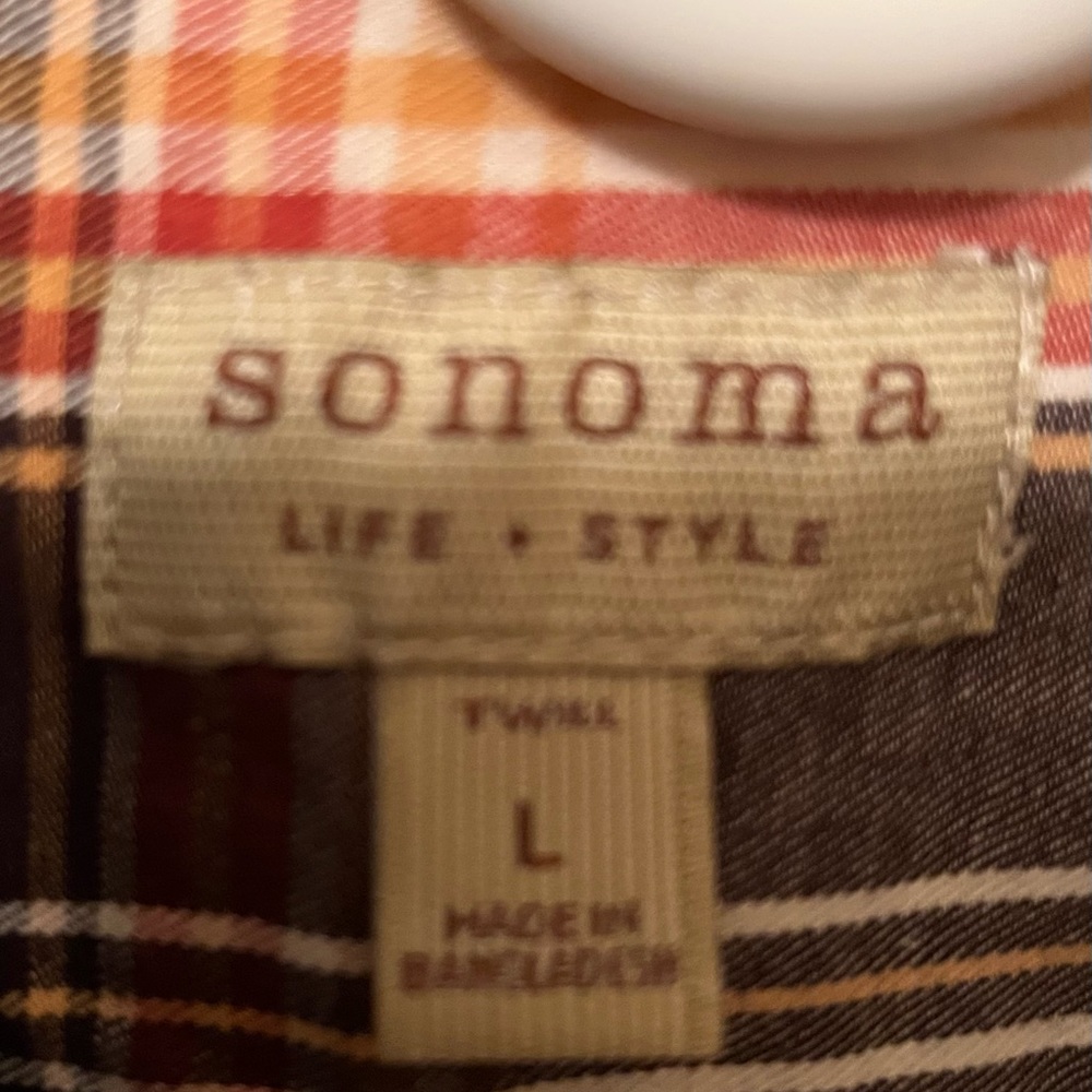 💧Mens Sonoma long sleeve button down sz lg shirt - Picture 2 of 2